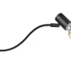 LED Badezimmerlampe in Schwarz für Spiegelschrank mit schwenkbarem Spot