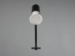 LED Badezimmerlampe in Schwarz für Spiegelschrank mit schwenkbarem Spot