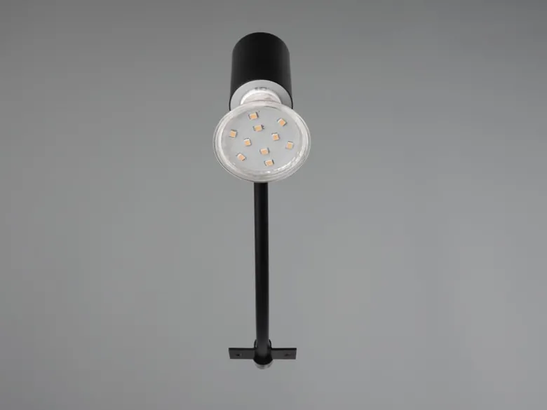 LED Badezimmerlampe in Schwarz für Spiegelschrank mit schwenkbarem Spot