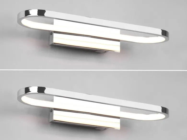 LED Badezimmer Wandleuchte 2er Set in Chrom - Spiegelleuchten, Breite 40cm