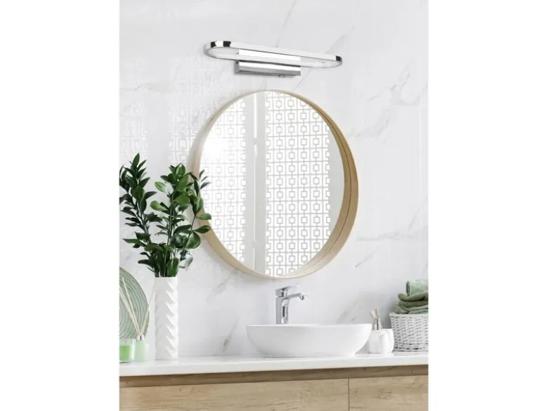 LED Badezimmer Wandleuchte 2er Set in Chrom - Spiegelleuchten, Breite 40cm