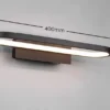LED Badezimmer Wandleuchte 2er Set in Schwarz - Spiegelleuchten, Breite 40cm