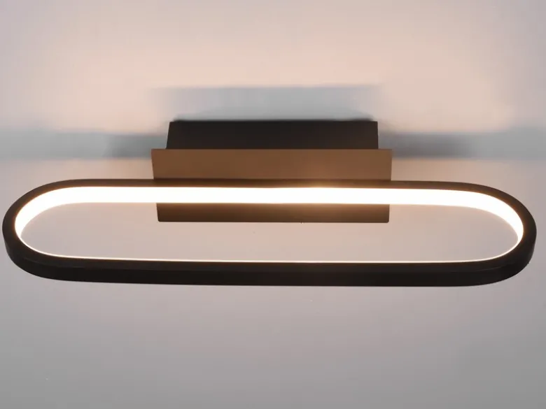 LED Badezimmer Wandleuchte 2er Set in Schwarz - Spiegelleuchten, Breite 40cm