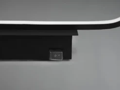 LED Badezimmer Wandleuchte 2er Set in Schwarz - Spiegelleuchten, Breite 40cm