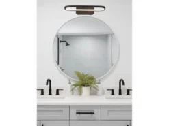 LED Badezimmer Wandleuchte 2er Set in Schwarz - Spiegelleuchten, Breite 40cm