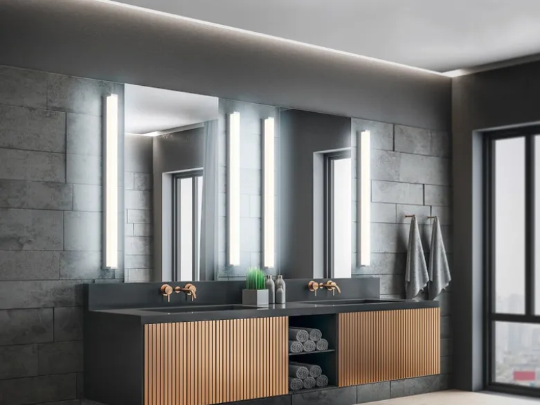 LED Badezimmer Wandleuchte FABIO in Chrom - Spiegelleuchte, Breite 120cm