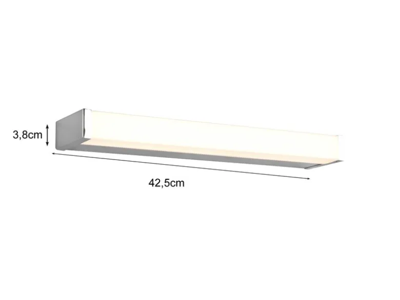 LED Badezimmer Wandleuchte FABIO in Chrom - Spiegelleuchte, Breite 42,5cm