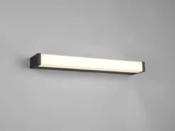 LED Badezimmer Wandleuchte FABIO in Schwarz - Spiegelleuchte, Breite 42,5cm