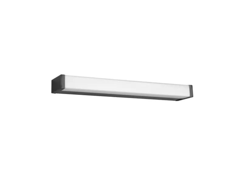 LED Badezimmer Wandleuchte FABIO in Schwarz - Spiegelleuchte, Breite 42,5cm
