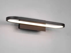 LED Badezimmer Wandleuchte GIANNI in Schwarz - Spiegelleuchte, Breite 40cm