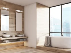 LED Badezimmer Wandleuchte GIANNI in Chrom - Spiegelleuchte, Breite 40cm