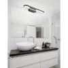LED Badezimmer Wandleuchte GIANNI in Schwarz - Spiegelleuchte, Breite 60cm