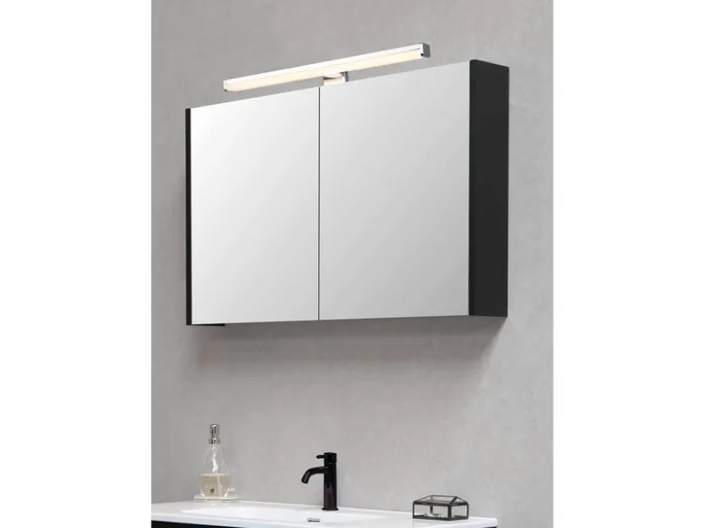 LED Badezimmer Wandleuchte LINO in Chrom - Spiegelleuchte, Breite 40cm