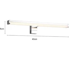 LED Badezimmer Wandleuchte LINO in Chrom - Spiegelleuchte, Breite 40cm