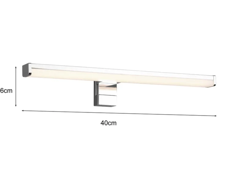 LED Badezimmer Wandleuchte LINO in Chrom - Spiegelleuchte, Breite 40cm