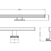 LED Badezimmer Wandleuchte LINO in Chrom - Spiegelleuchte, Breite 60cm