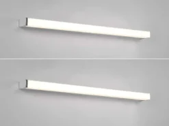 LED Badezimmer Wandleuchten 2er Set in Chrom - Spiegelleuchten, Breite 80cm