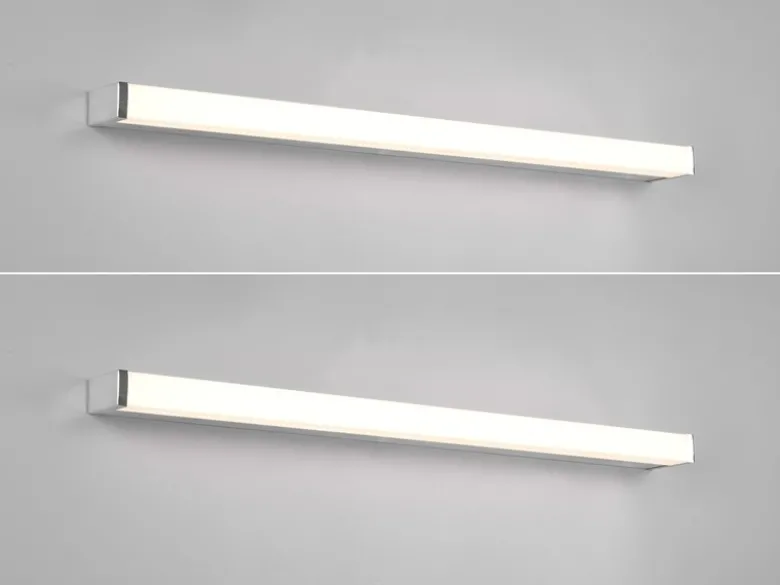 LED Badezimmer Wandleuchten 2er Set in Chrom - Spiegelleuchten, Breite 80cm