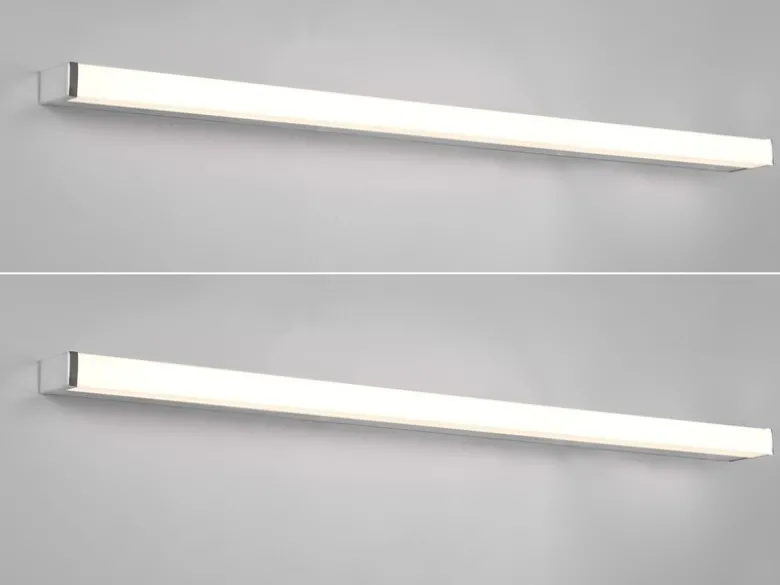 LED Badezimmer Wandleuchten 2er Set in Chrom - Spiegelleuchten, Breite 120cm