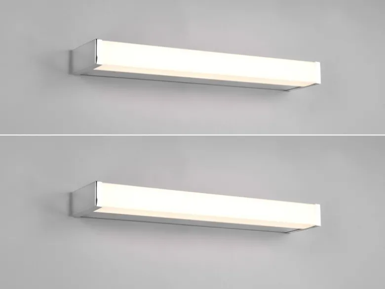 LED Badezimmer Wandleuchten 2er Set in Chrom - Spiegelleuchten, Breite 42,5cm