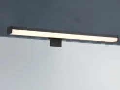 LED Badezimmer Wandleuchten 2er Set in Schwarz - Spiegelleuchten, Breite 40cm
