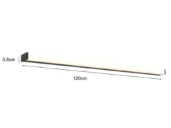 LED Badezimmer Wandleuchten 2er Set in Schwarz - Spiegelleuchten, Breite 120cm