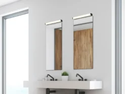 LED Badezimmer Wandleuchten 2er Set in Schwarz - Spiegelleuchten, Breite 42,5cm