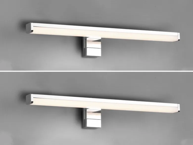 LED Badezimmer Wandleuchten 2er Set in Chrom - Spiegelleuchten, Breite 40cm