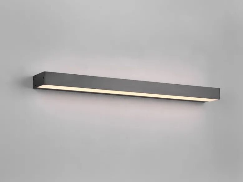 LED Badezimmer Wandleuchte ROCCO Schwarz - Up-Down Spiegelleuchte, Breite 60cm