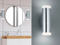 LED Badezimmer Wandleuchte RAY Up and Down in Chrom - Spiegelleuchte, H:17cm