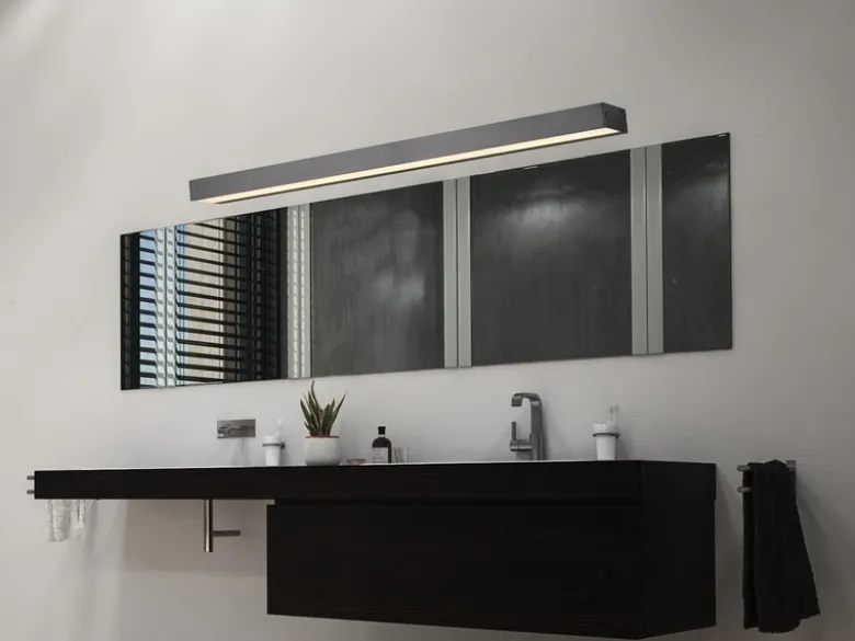 LED Badezimmer Wandleuchte ROCCO Schwarz 90cm - Up-Down Spiegelleuchte