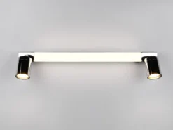 LED Bad Spiegelleuchte mit Schalter & 2 Spots Chrom inkl. GU10 LED, Breite 60cm