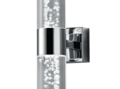 LED BAD Wandleuchte BOLSA Up-/Down light Chrom Acryl Transparent Höhe 30cm