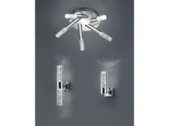 LED BAD Wandleuchte BOLSA Up- light Chrom Acryl Transparent, Höhe 17cm