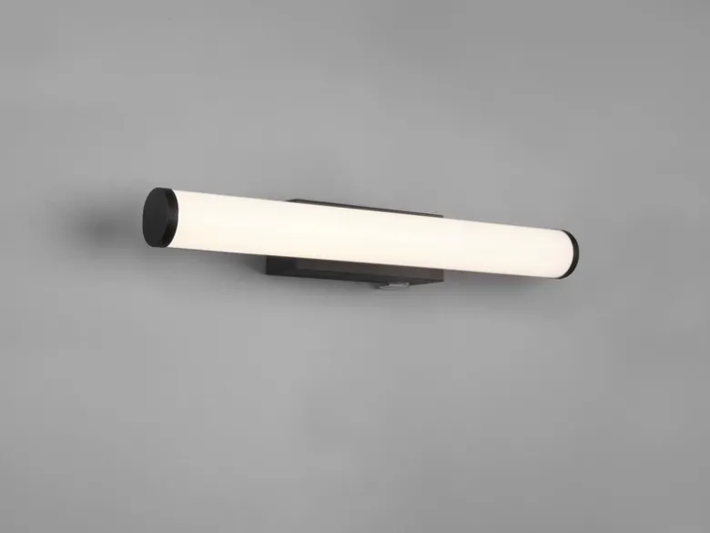 LED Bad Wandleuchte MATTIMO mit Schalter Schwarz - Spiegelleuchte, Breite 40cm