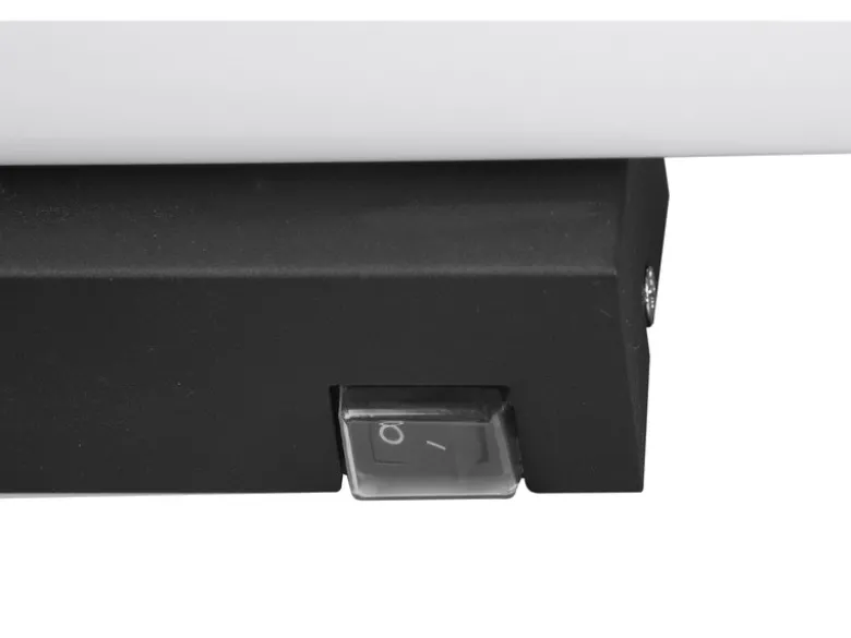 LED Bad Wandleuchte MATTIMO mit Schalter Schwarz - Spiegelleuchte, Breite 40cm