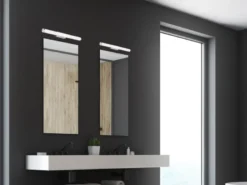 LED Bad Wandleuchte MATTIMO mit Schalter Chrom - Spiegelleuchte, Breite 60cm