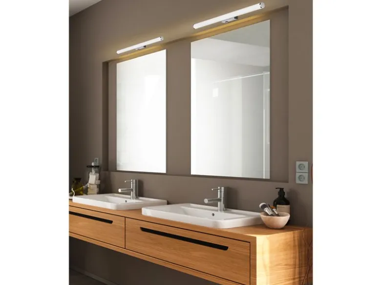 LED Bad Wandleuchte MATTIMO mit Schalter Chrom - Spiegelleuchte, Breite 60cm