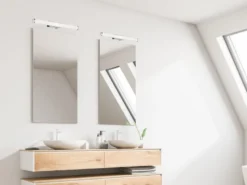 LED Bad Wandleuchte MATTIMO mit Schalter Chrom - Spiegelleuchte, Breite 60cm