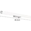 LED Bad Wandleuchte MATTIMO mit Schalter Chrom - Spiegelleuchte, Breite 80cm