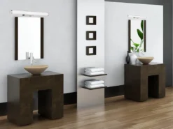 LED Bad Wandleuchte MATTIMO mit Schalter Chrom - Spiegelleuchte, Breite 80cm