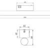 LED Bad Wandleuchte MATTIMO mit Schalter Schwarz - Spiegelleuchte, Breite 60cm