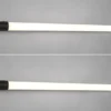 LED Bad Wandleuchten 2er Set mit Steckdose Schwarz - Spiegelleuchten, B: 119cm