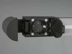 LED Bad Wandleuchten 2er Set mit Steckdose Schwarz - Spiegelleuchten, B: 119cm