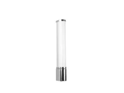 LED Bad Wandleuchten 2er Set mit Steckdose Chrom - Spiegelleuchten, B: 41,5cm