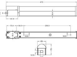 LED Bad Wandleuchten 2er Set mit Steckdose Chrom - Spiegelleuchten, B: 41,5cm