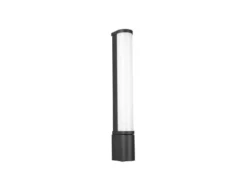 LED Bad Wandleuchte PIERA mit Steckdose Schwarz - Spiegelleuchte, Breite 41,5cm