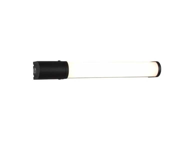 LED Bad Wandleuchte PIERA mit Steckdose Schwarz - Spiegelleuchte, Breite 41,5cm