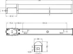 LED Bad Wandleuchte PIERA mit Steckdose Schwarz - Spiegelleuchte, Breite 79cm