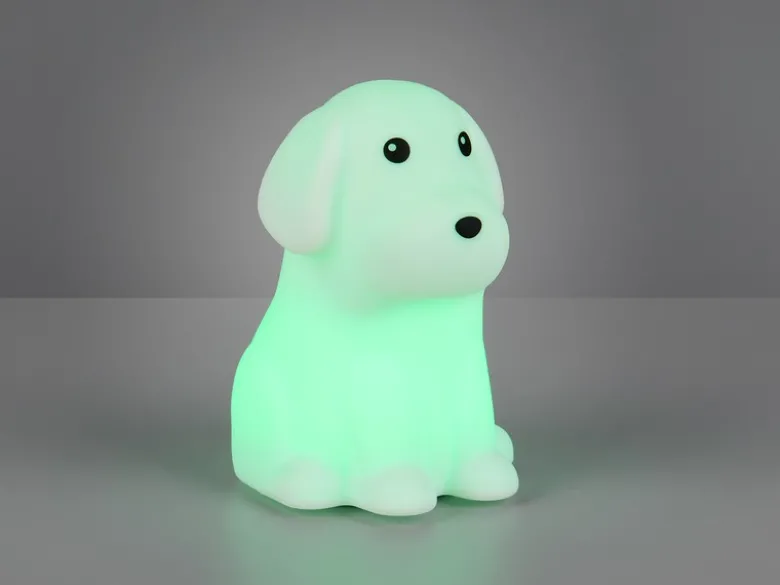 LED Batterie Tischlampe WALDY Hunde Lampe mit RGBW Farbwechsel, Höhe 15cm
